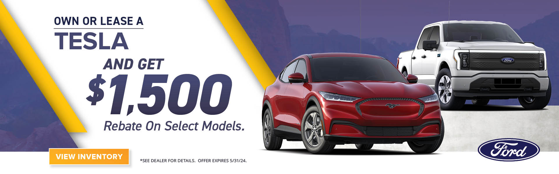 Own or lease a Tesla and get $1500.00 rebate on select mode
