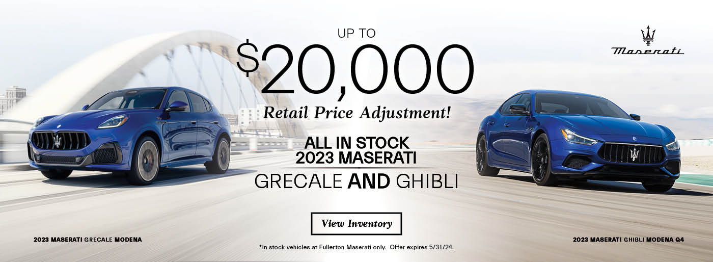 2023 Maserati grecale and ghibli